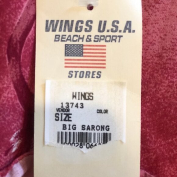 Womens Sarong Pareo Swimwear Cover Up Koko Knot Red Floral One Size Tropical NEW - Picture 7 of 7